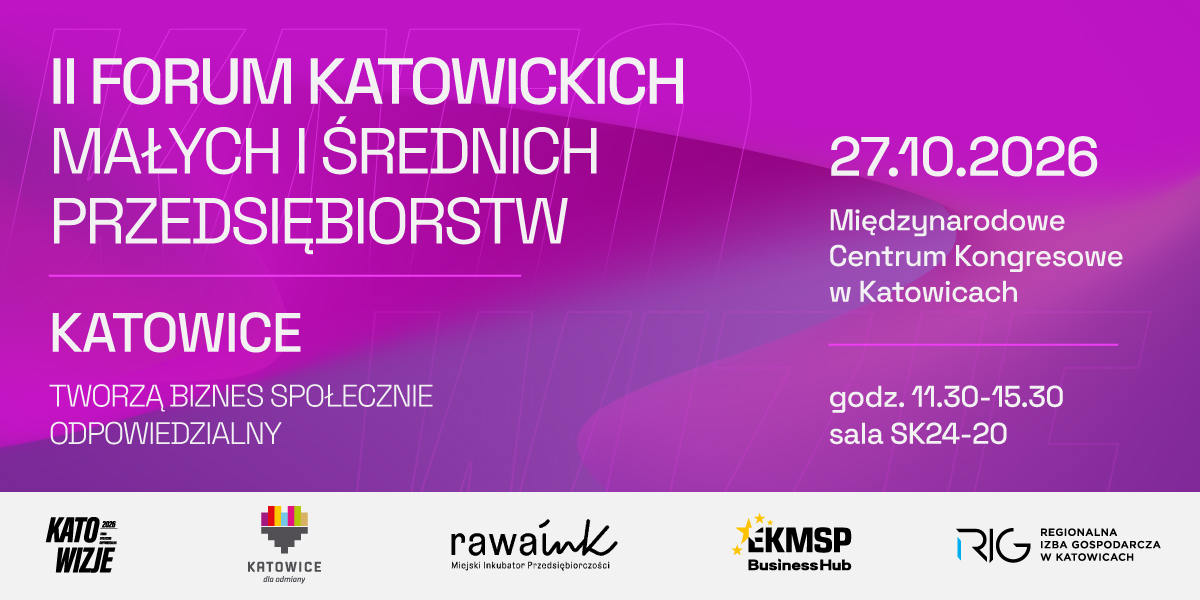 II FORUM KATOWICKICH MŚP   „KATOWICE TWORZĄ BIZNES SPOŁECZNIE ODPOWIEDZIALNY”
